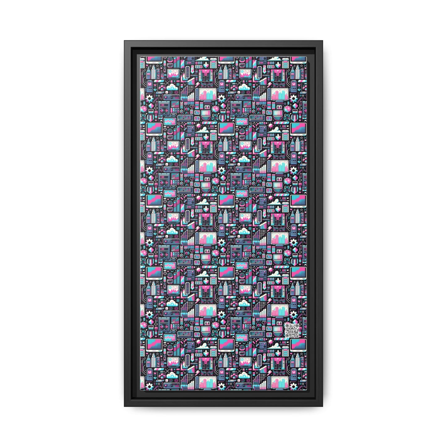 Digital Rebellion Youthful Streetwear with a Rebellious Digital Twist Matte Canvas, Framed (multi-color) - 8404 Design-71 B