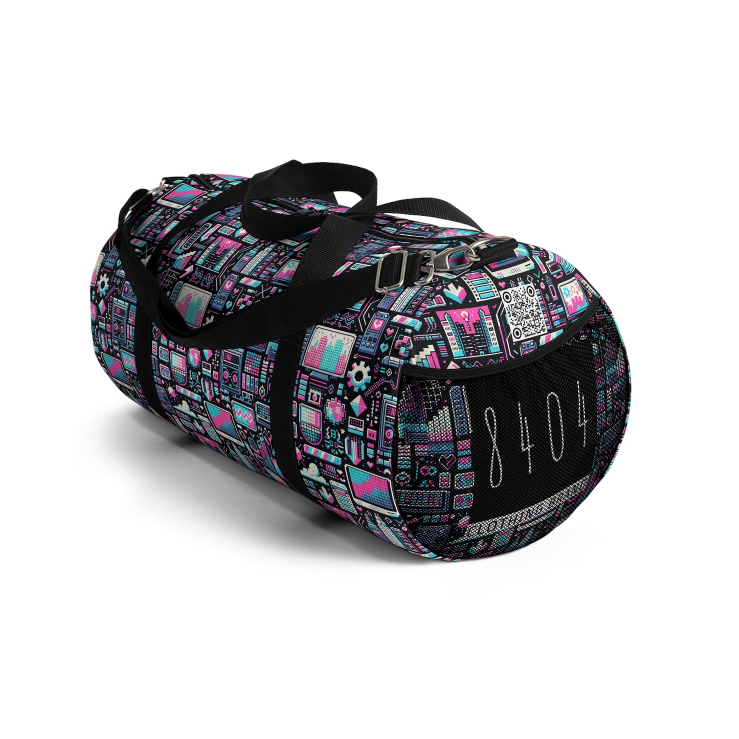 Digital Rebellion Youthful Streetwear with a Rebellious Digital Twist Duffel Bag - 8404 Design-71