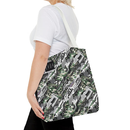 Tech Camo Fusion Tech-Forward Streetwear With a Futuristic Edge Tote Bag - 8404 Design-46