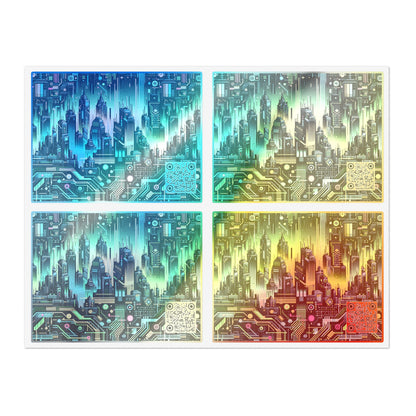 Cyber Punk Graphics Tech-Inspired Cyberpunk Sticker Sheets - 8404 Design-54