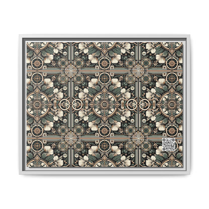 Cyber Garden Party Tech Garden Extravaganza Matte Canvas, Framed (multi-Color) - 8404 Design-66 A