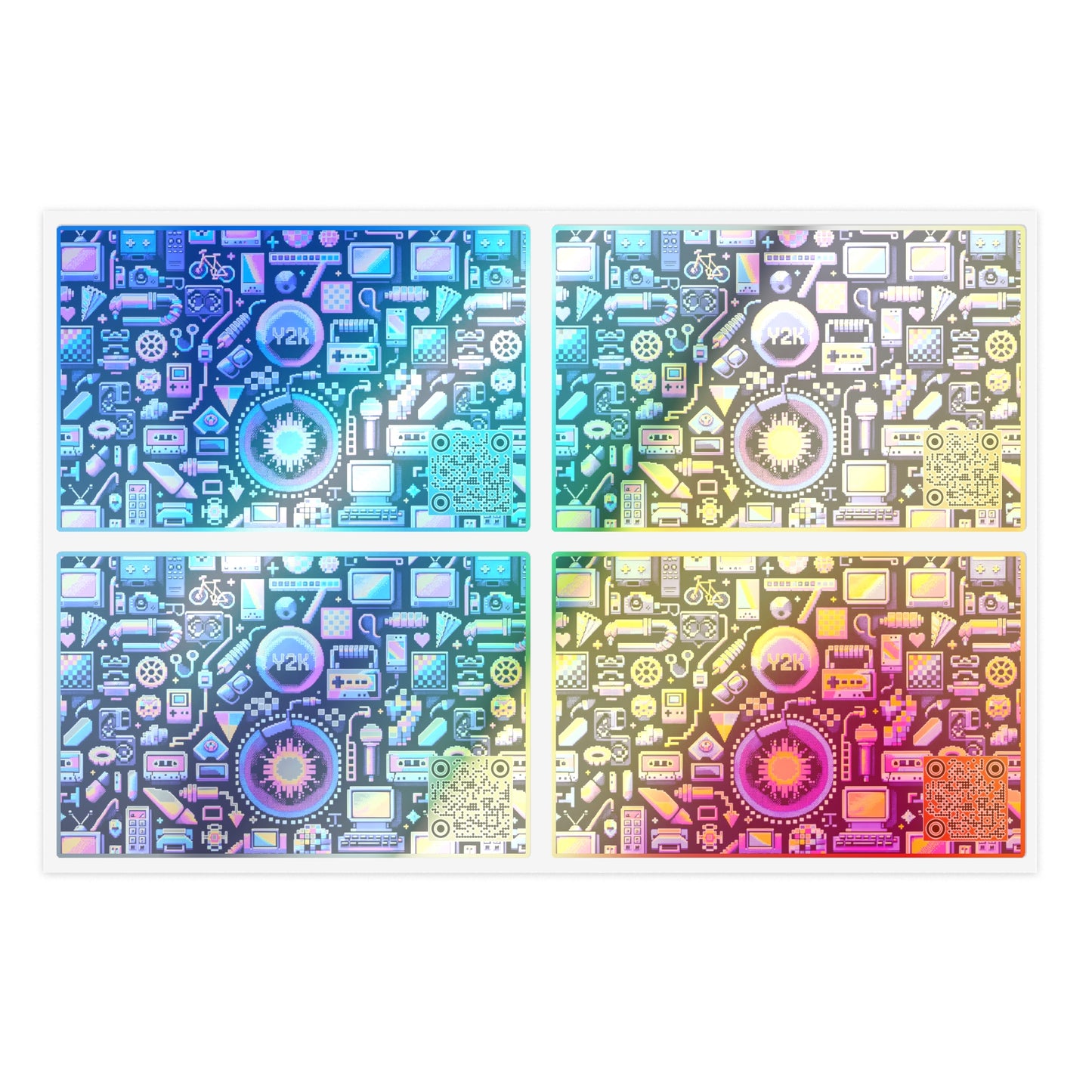 Digital Nostalgia Modern Retro Fusion Sticker Sheets - 8404 Design-64