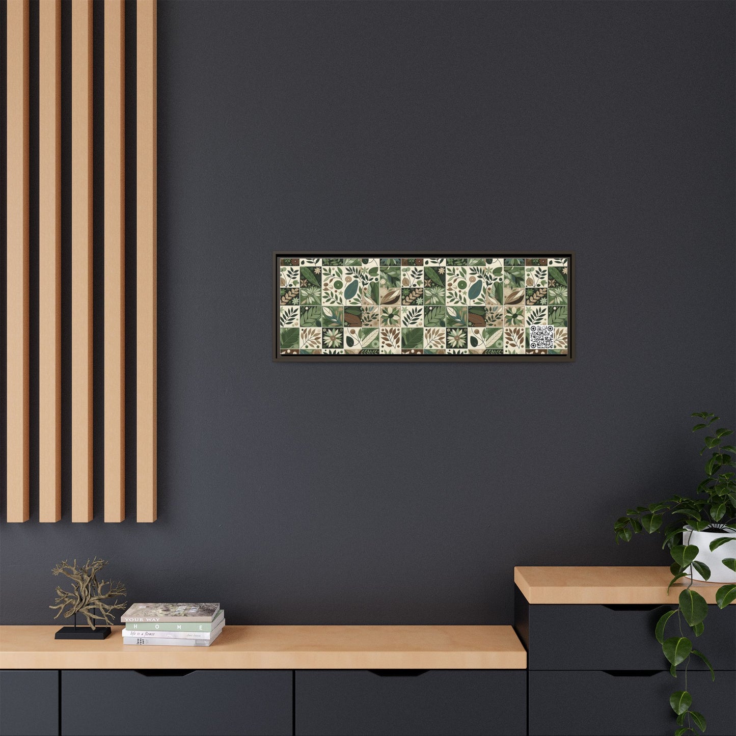 Streetwear Sustainability Environmentally Conscious Streetwear with a Natural Aesthetic Matte Canvas, Framed (multi-color) - 8404 Design-57 B