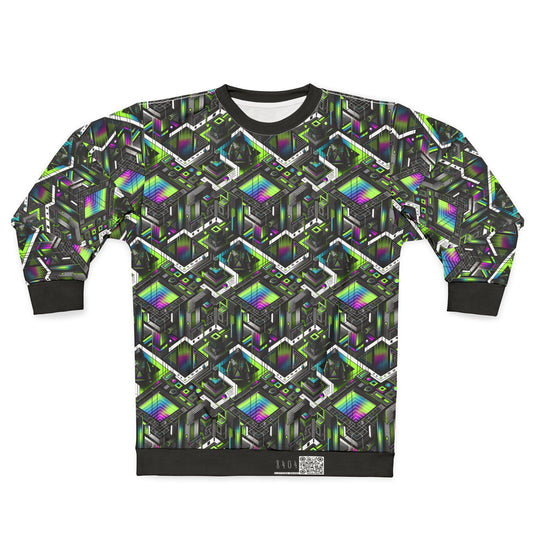 Retro Futurism Graphics Tech-Forward Streetwear Sweatshirt - 8404 Design-52