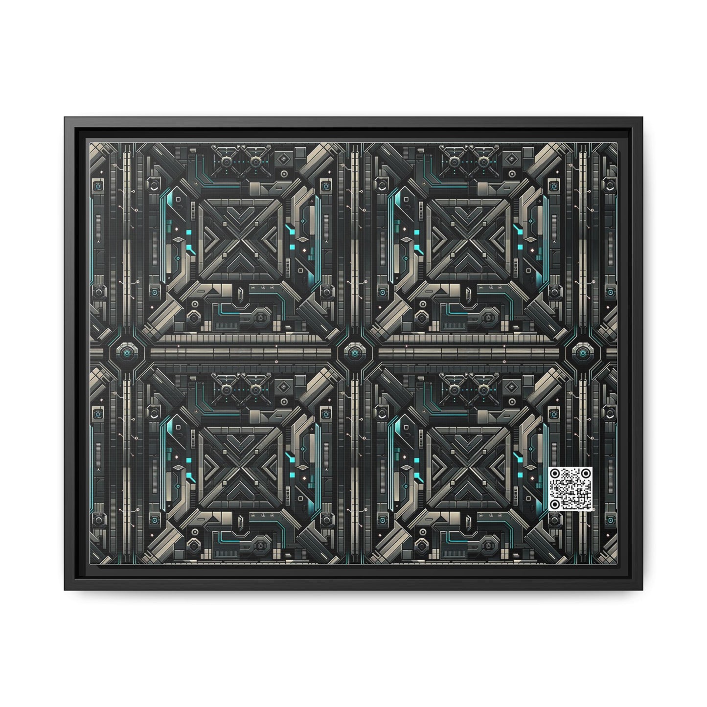 Tech Noir Futuristic Tech Aesthetic with a Dark Twist Matte Canvas, Framed (multi-color) - 8404 Design-59 A