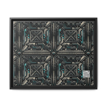 Tech Noir Futuristic Tech Aesthetic with a Dark Twist Matte Canvas, Framed (multi-color) - 8404 Design-59 A