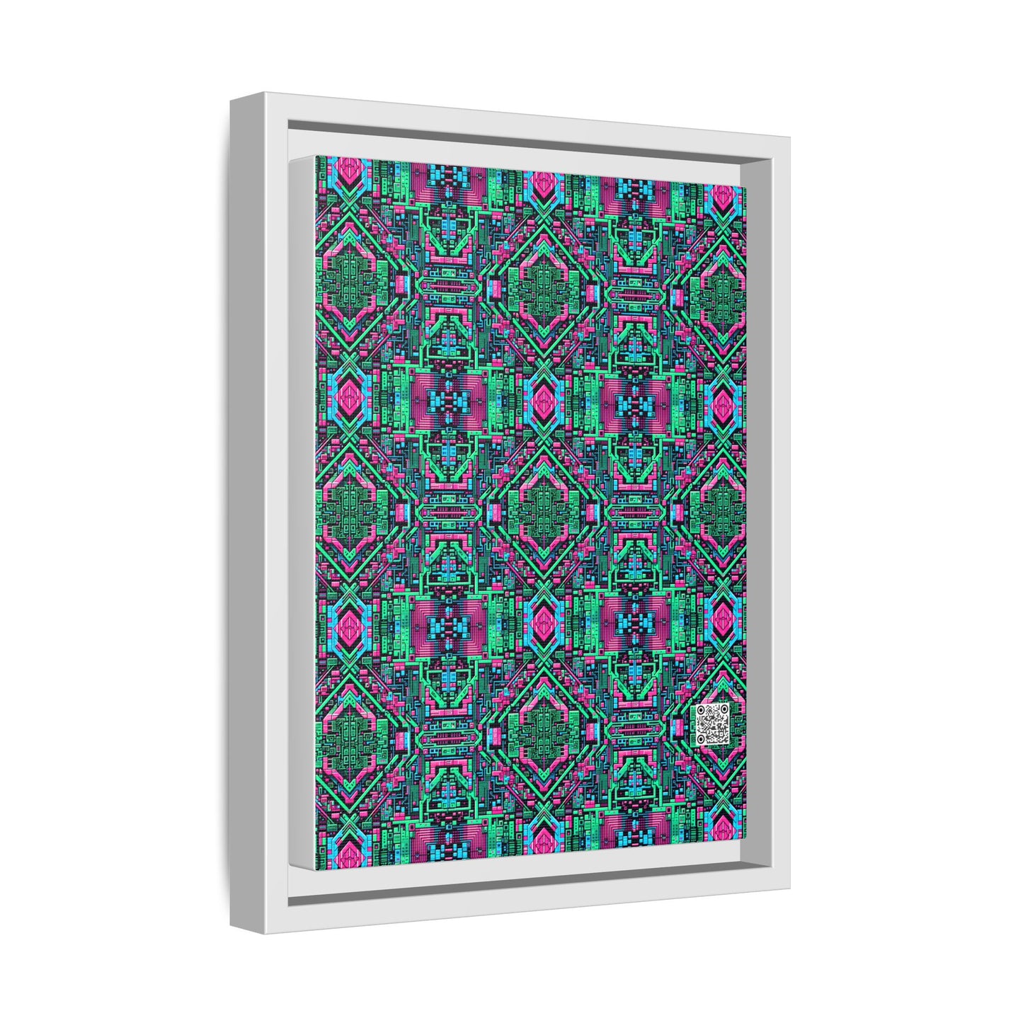 Digital Glitch Vibes Tech-Inspired Streetwear Matte Canvas, Framed (multi-Color) - 8404 Design-71 A