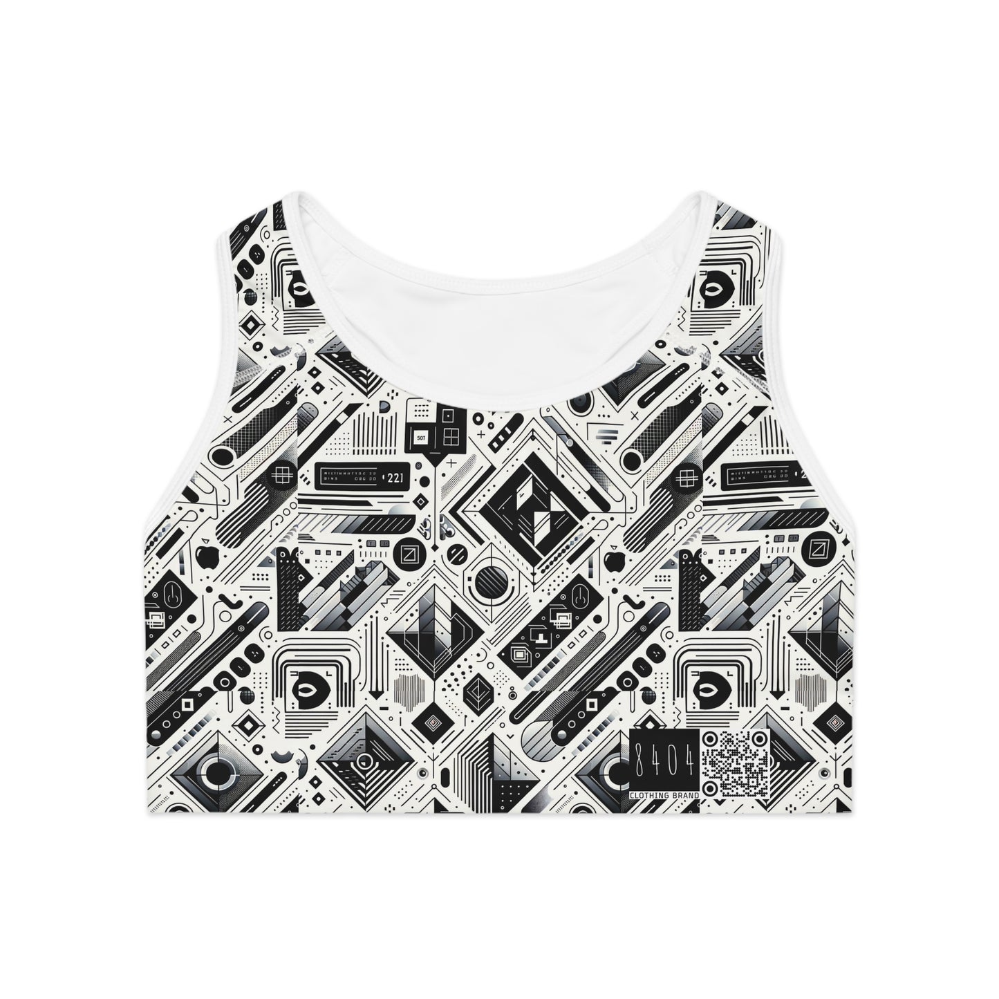 Tech Minimalism Minimalist Tech Sports Bra - 8404 Design-72