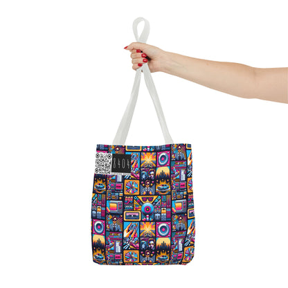 Digital Pop Culture Mashup Maximalist Pop Tote Bag - 8404 Design-52