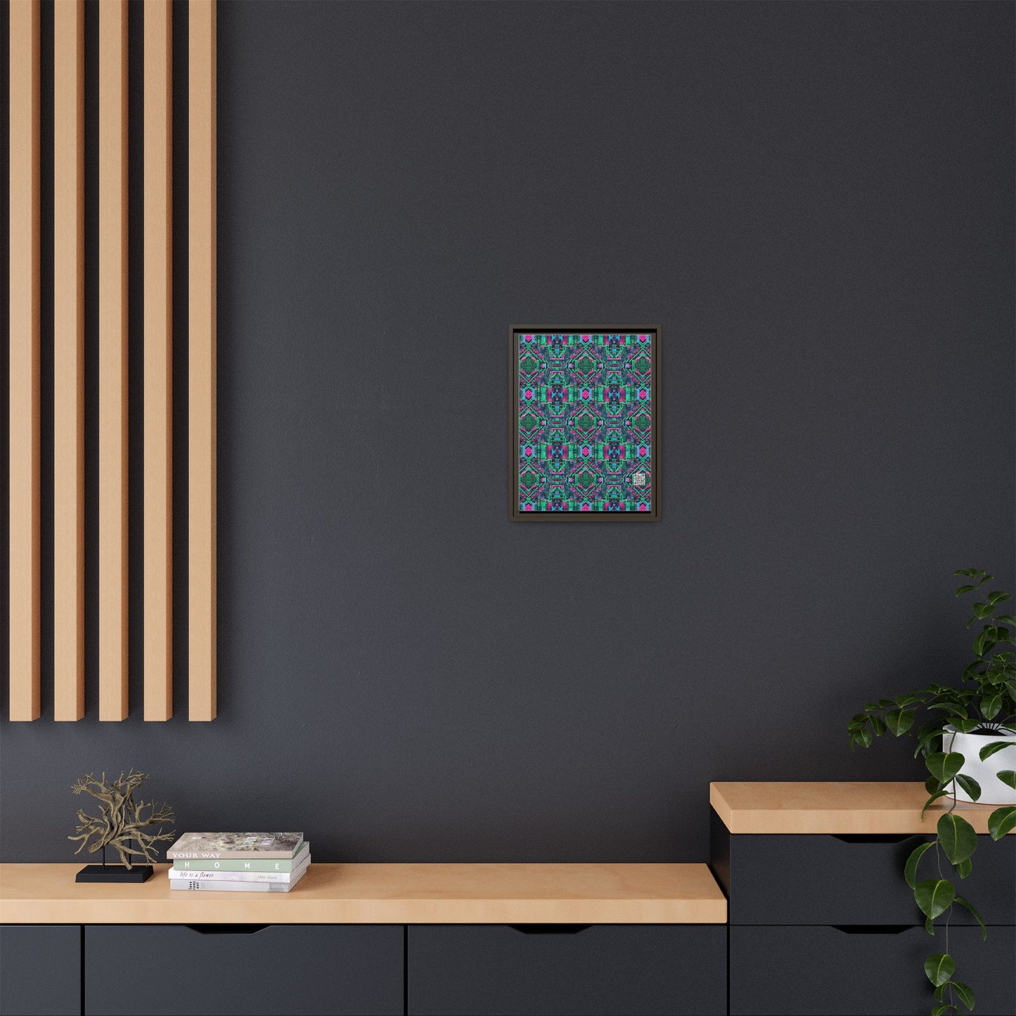 Digital Glitch Vibes Tech-Inspired Streetwear Matte Canvas, Framed (multi-Color) - 8404 Design-71 A