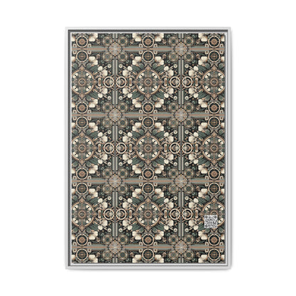 Cyber Garden Party Tech Garden Extravaganza Matte Canvas, Framed (multi-Color) - 8404 Design-66 A