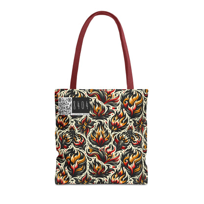 Fire & Flames Bold Streetwear Statement Tote Bag - 8404 Design-57
