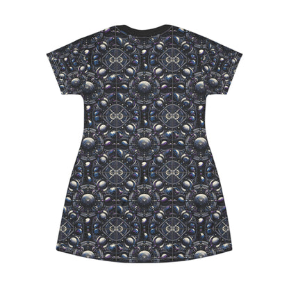 Tech Astronaut Tech-Forward Streetwear Meets Space Exploration T-Shirt Dress - 8404 Design-46