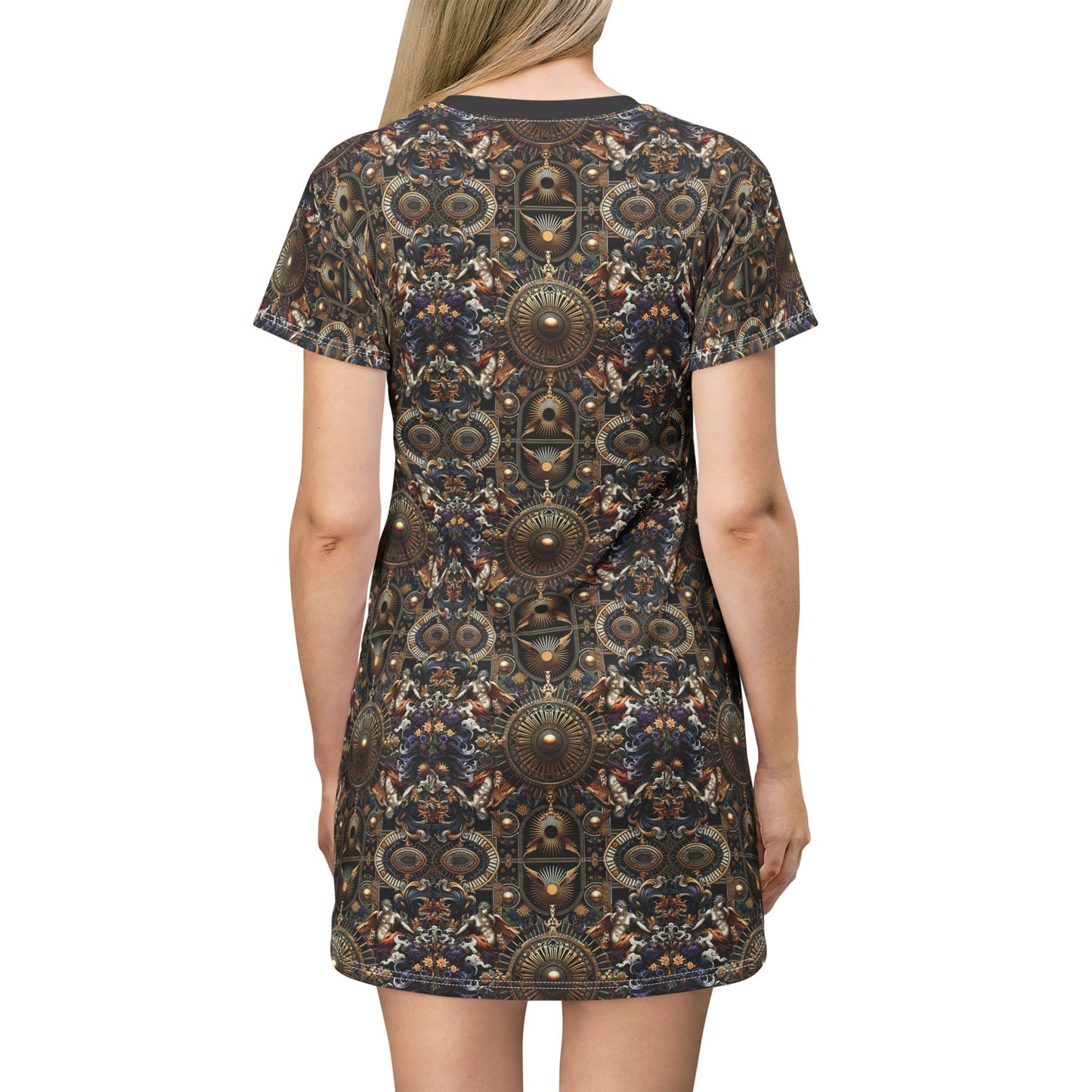 Digital Renaissance Luxurious Streetwear Inspired By Classical Art With a Modern Twist T-Shirt Dress - 8404 Design-55