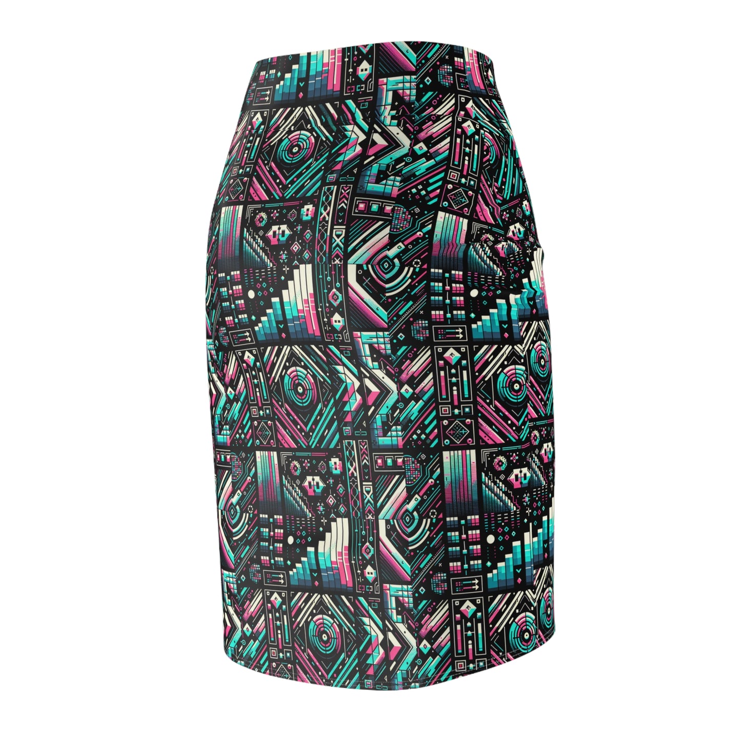 Digital Artistry Digital-native Streetwear Women's Pencil Skirt - 8404 Design-60