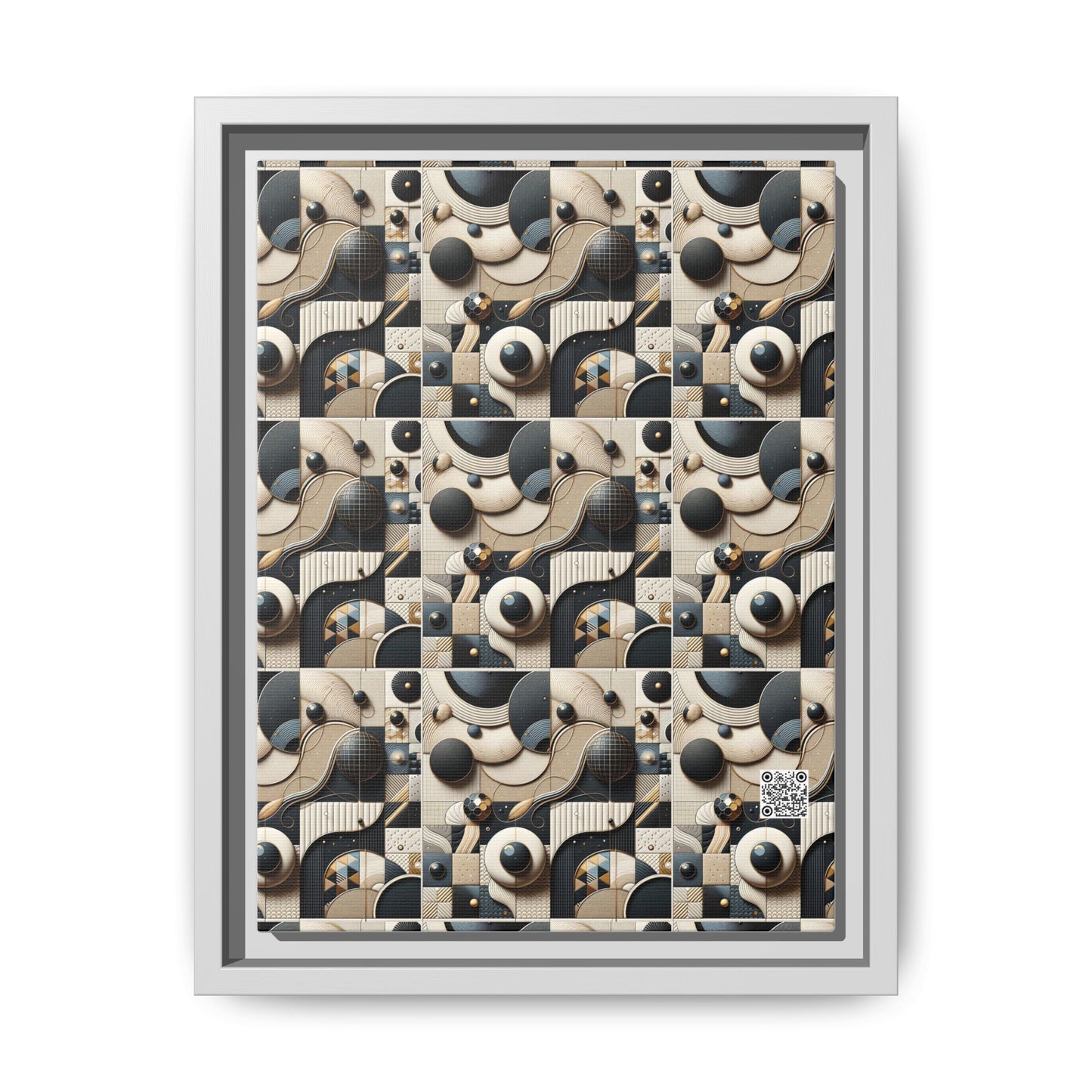 Tech-forward Luxe Streetwear Tech Luxe Fusion Matte Canvas, Framed (multi-color) - 8404 Design-71 A