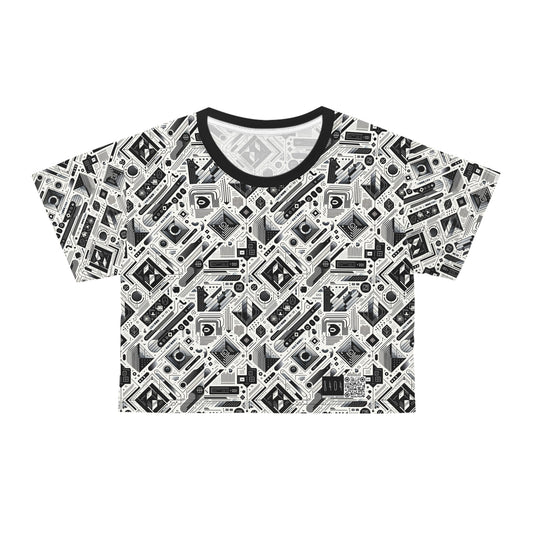 Tech Minimalism Minimalist Tech Crop Tee - 8404 Design-72