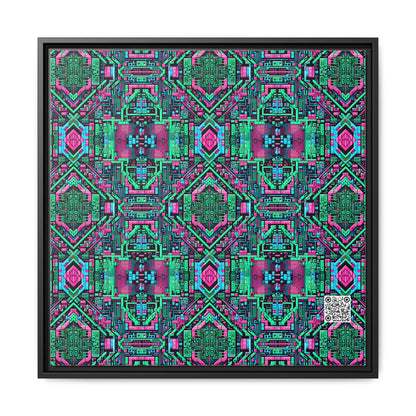 Digital Glitch Vibes Tech-Inspired Streetwear Matte Canvas, Framed (multi-Color) - 8404 Design-71 A