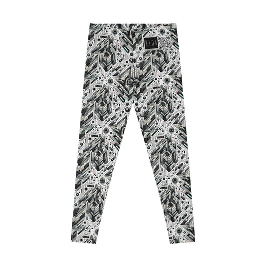 Tech-Infused Streetwear Tech-Forward Minimalism Stretch Leggings - 8404 Design-51