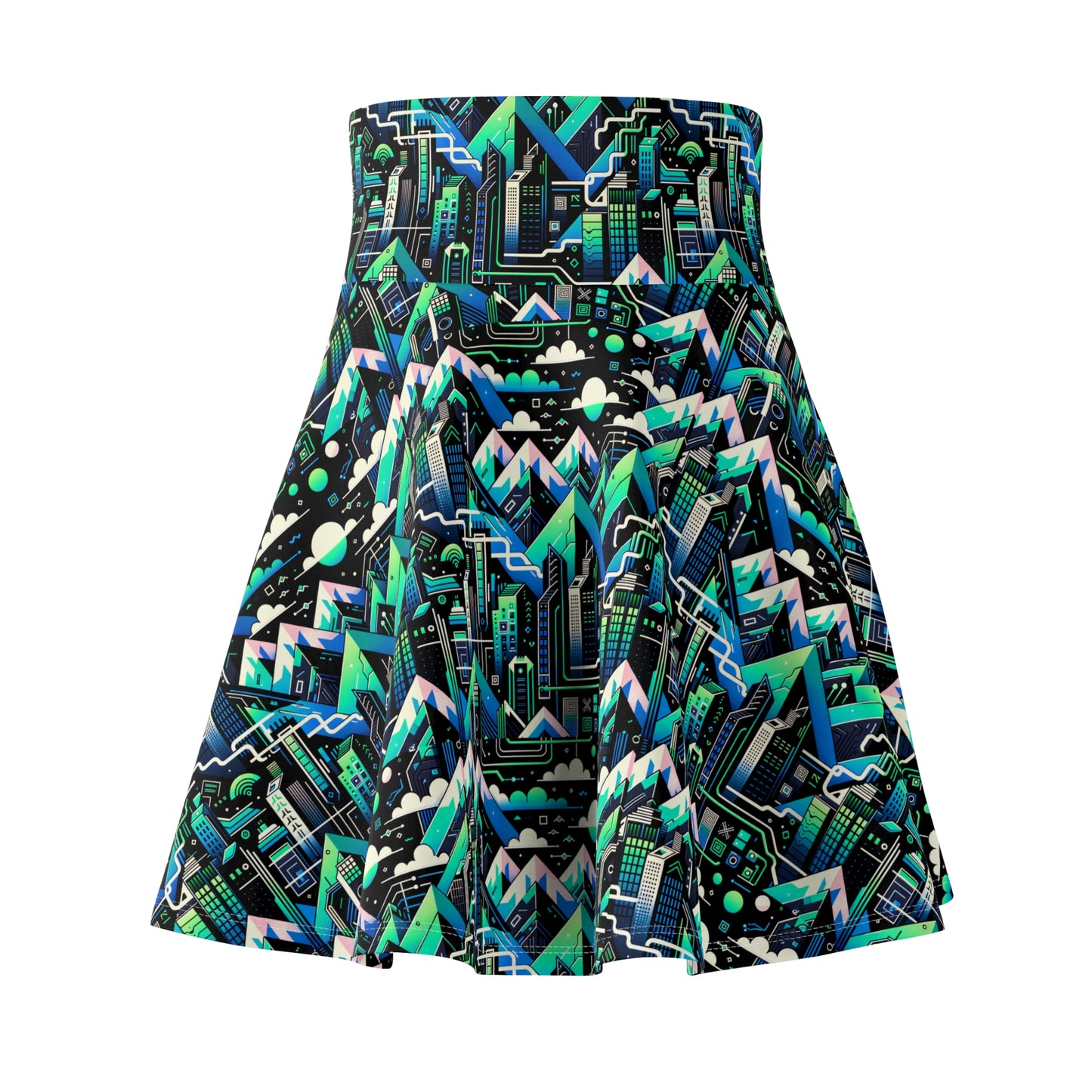 Digital Adventure Graphics Digital Explorer Women's Skater Skirt - 8404 Design-55