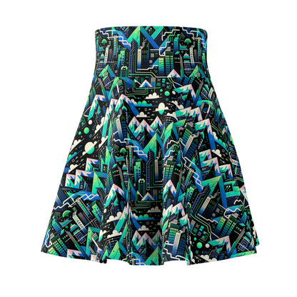 Digital Adventure Graphics Digital Explorer Women's Skater Skirt - 8404 Design-55