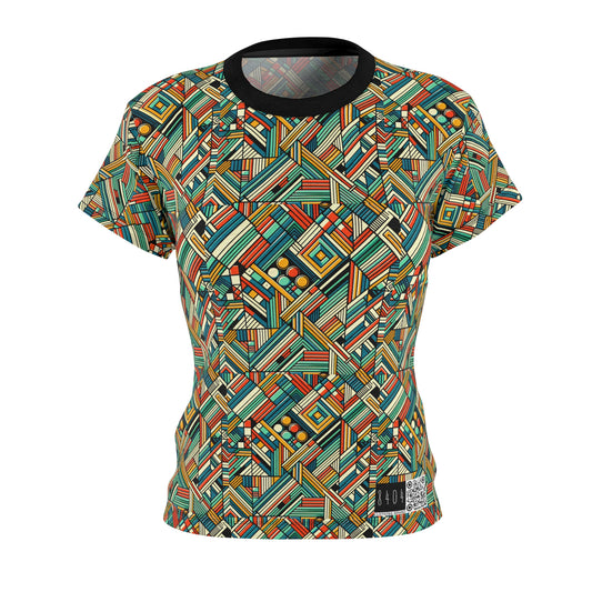 Abstract Graphic Art Modern Artistic Expression Women's Cut & Sew Tee - 8404 Design-67