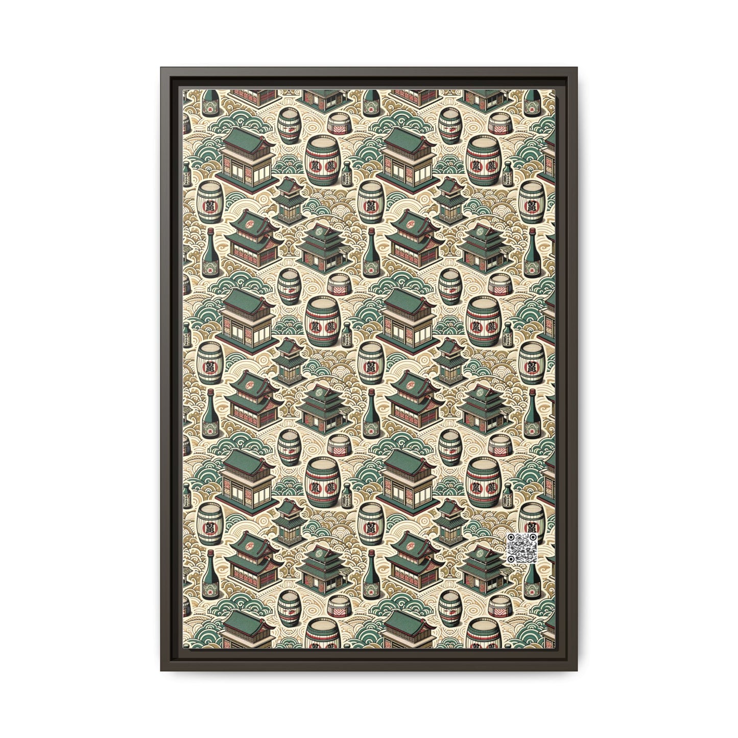Cultural Artisanal Fusion Contemporary Cultural Elegance Matte Canvas, Framed (multi-Color) - 8404 Design-68 B