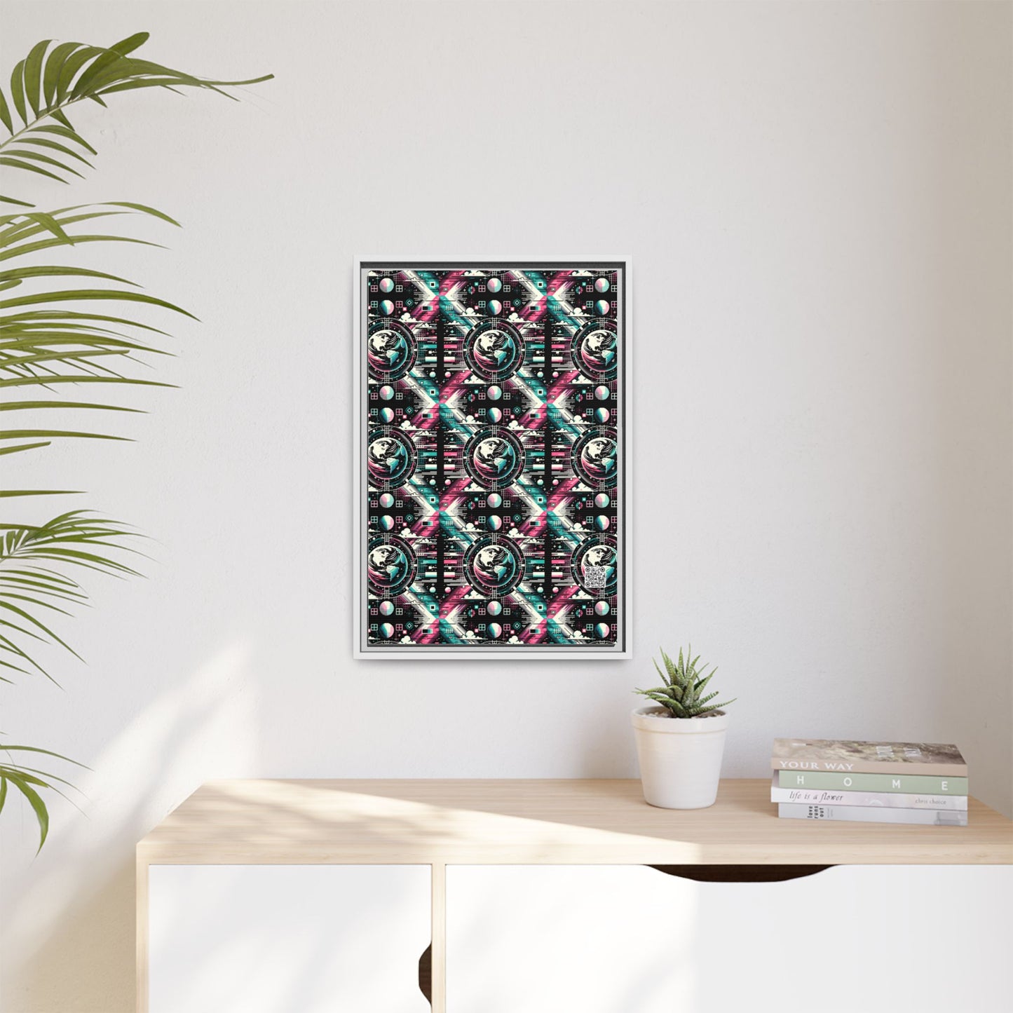 Digital Artistry Digital-native Streetwear Matte Canvas, Framed (multi-color) - 8404 Design-62 B