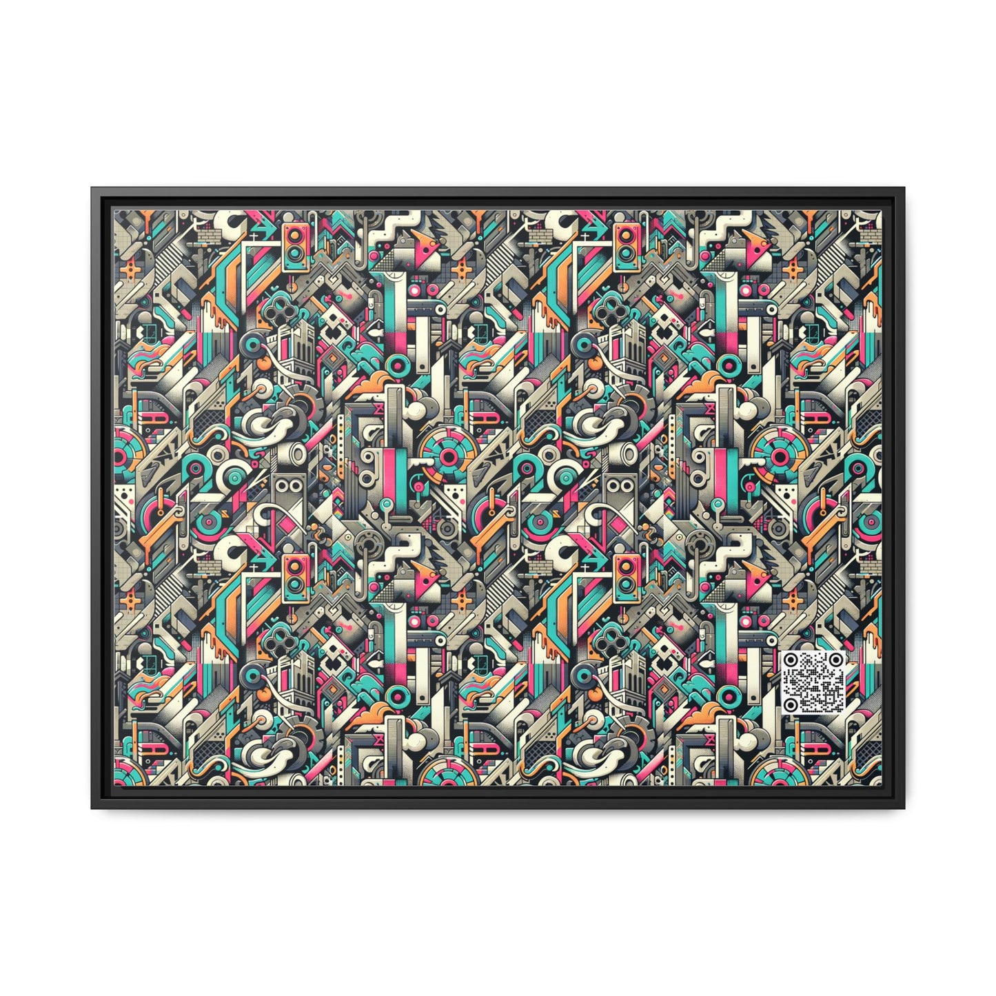 Digital Street Art Urban Street Style Matte Canvas, Framed (multi-color) - 8404 Design-74 A