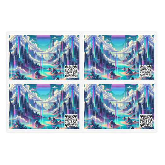 Digital Dreamscapes Digitally-Inspired Streetwear With a Dreamy, Surreal Twist Sticker Sheets - 8404 Design-53