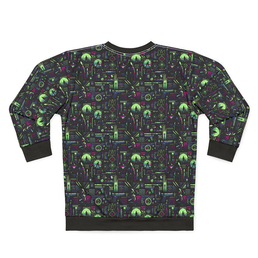 Tech Noir Futuristic Cyberpunk Sweatshirt - 8404 Design-63