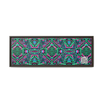 Digital Glitch Vibes Tech-Inspired Streetwear Matte Canvas, Framed (multi-Color) - 8404 Design-71 B