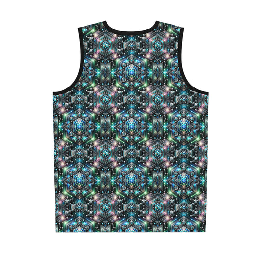 Tech-Infused Futurism Futuristic Tech Basketball Jersey - 8404 Design-63