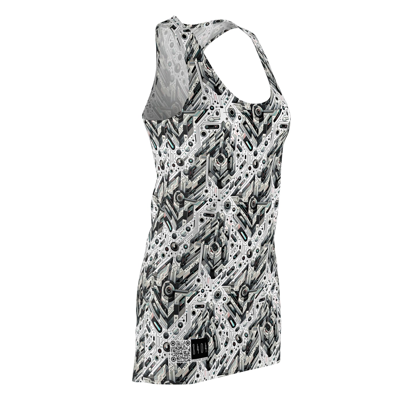 Tech-Infused Streetwear Tech-Forward Minimalism Women's Cut & Sew Racerback Dress - 8404 Design-51