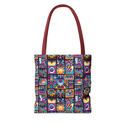 Digital Pop Culture Mashup Maximalist Pop Tote Bag - 8404 Design-52