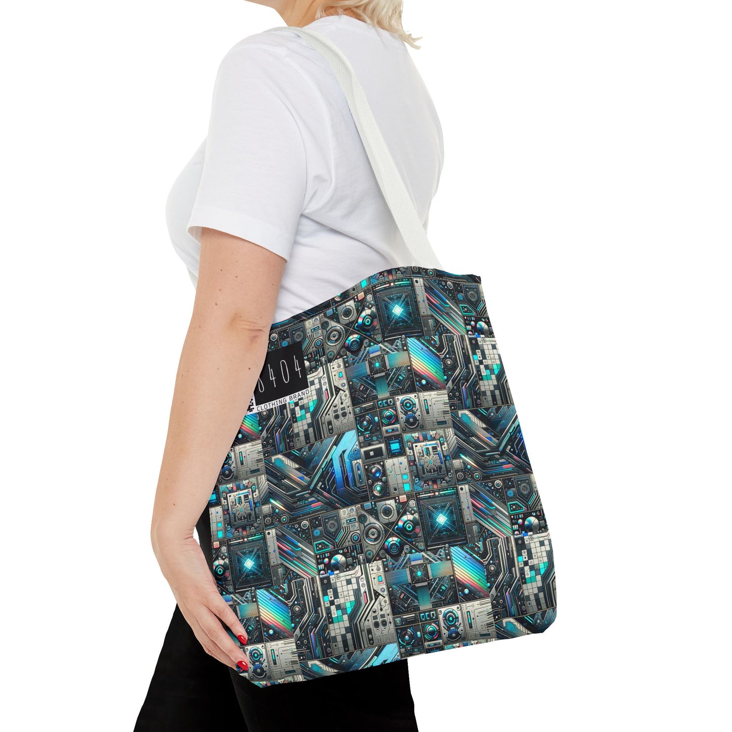Tech-Infused Futurism Sleek Tech Edge Tote Bag - 8404 Design-48