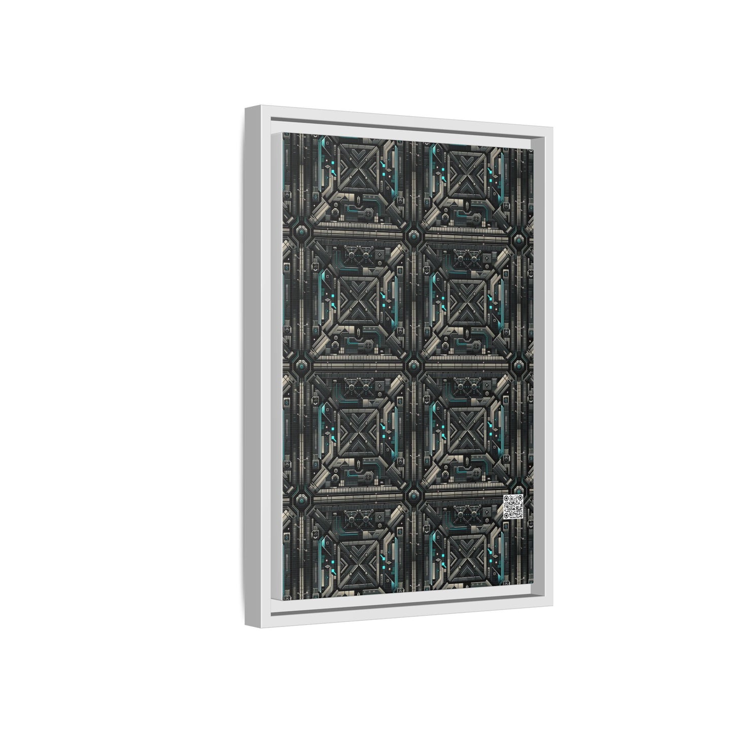 Tech Noir Futuristic Tech Aesthetic with a Dark Twist Matte Canvas, Framed (multi-color) - 8404 Design-59 B