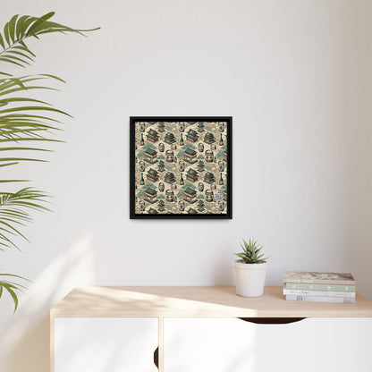 Cultural Artisanal Fusion Contemporary Cultural Elegance Matte Canvas, Framed (multi-Color) - 8404 Design-68 B