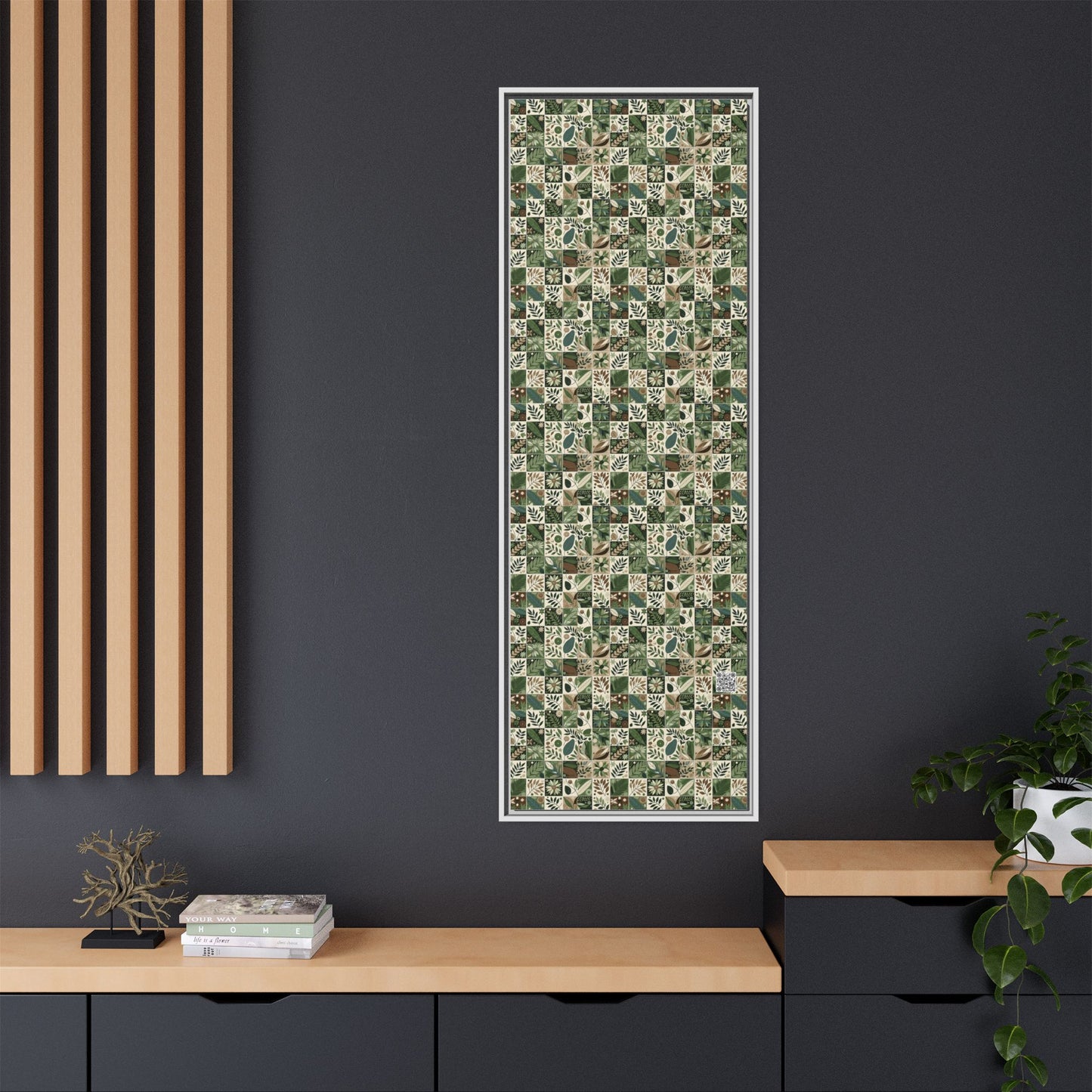 Streetwear Sustainability Environmentally Conscious Streetwear with a Natural Aesthetic Matte Canvas, Framed (multi-color) - 8404 Design-57 B