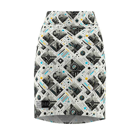 Tech Minimalism Minimalist Tech Women's Pencil Skirt - 8404 Design-47