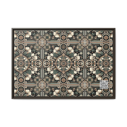 Cyber Garden Party Tech Garden Extravaganza Matte Canvas, Framed (multi-Color) - 8404 Design-66 A