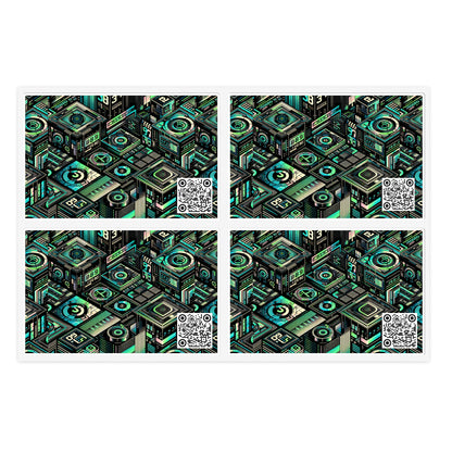 Tech-Inspired Graphic Tees Tech-Forward Streetwear Sticker Sheets - 8404 Design-56