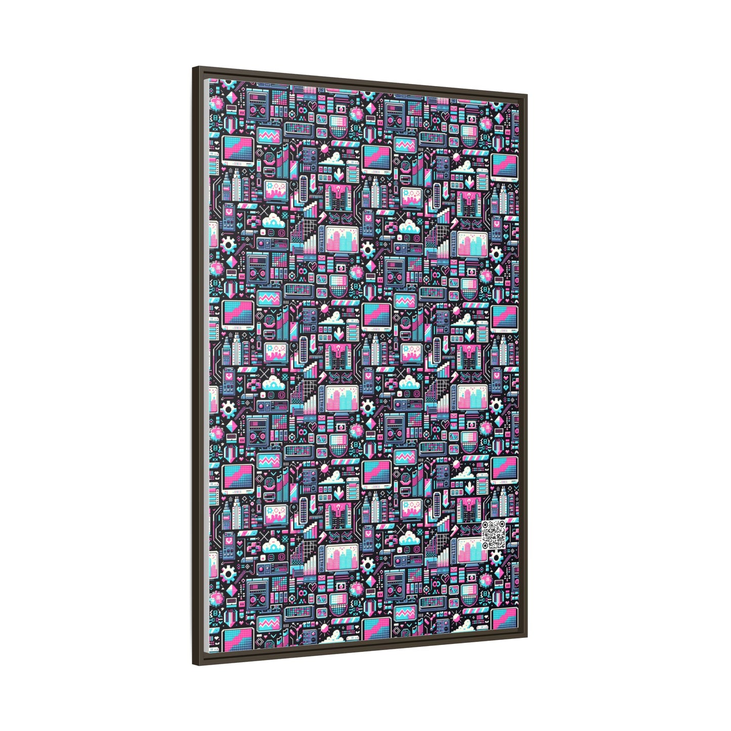 Digital Rebellion Youthful Streetwear with a Rebellious Digital Twist Matte Canvas, Framed (multi-color) - 8404 Design-71 A