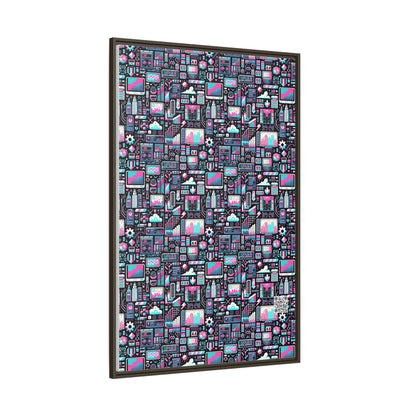 Digital Rebellion Youthful Streetwear with a Rebellious Digital Twist Matte Canvas, Framed (multi-color) - 8404 Design-71 A