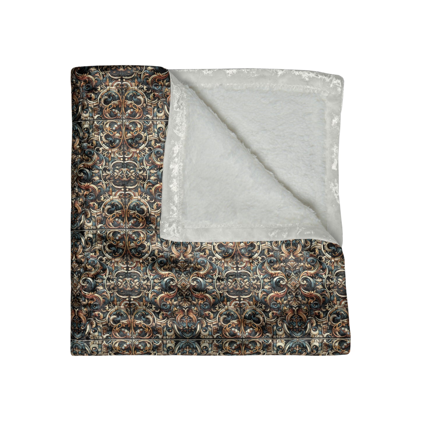 Urban Renaissance Historical Fusion With Street Edge Crushed Velvet Blanket - 8404 Design-59