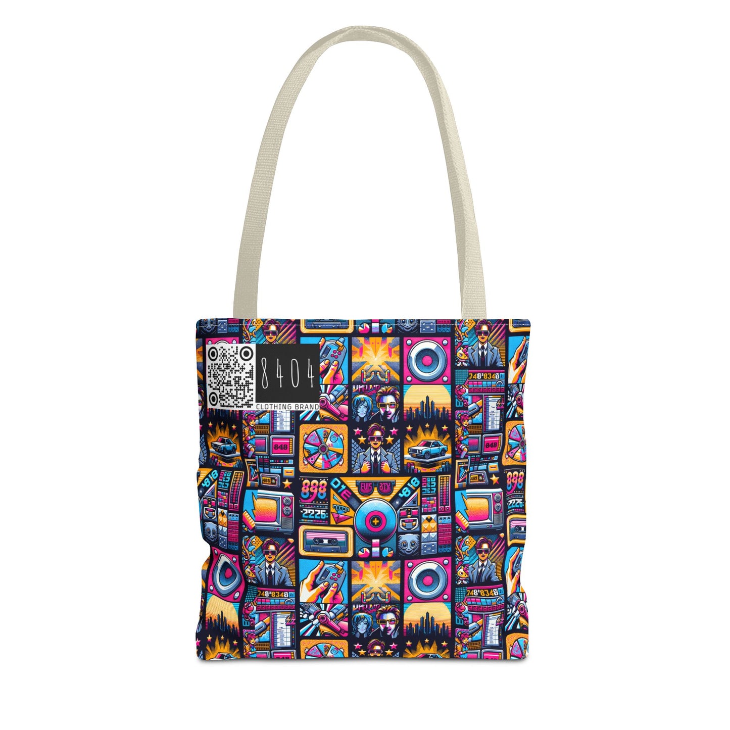 Digital Pop Culture Mashup Maximalist Pop Tote Bag - 8404 Design-52