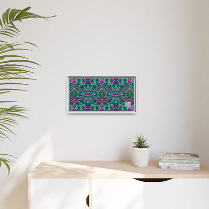 Digital Glitch Vibes Tech-Inspired Streetwear Matte Canvas, Framed (multi-Color) - 8404 Design-71 B