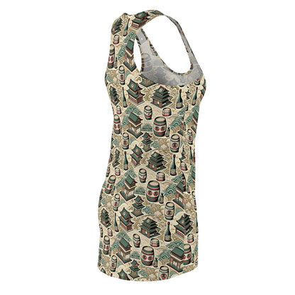 Cultural Artisanal Fusion Contemporary Cultural Elegance Women's Cut & Sew Racerback Dress - 8404 Design-68