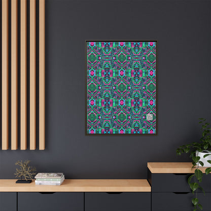 Digital Glitch Vibes Tech-Inspired Streetwear Matte Canvas, Framed (multi-Color) - 8404 Design-71 A
