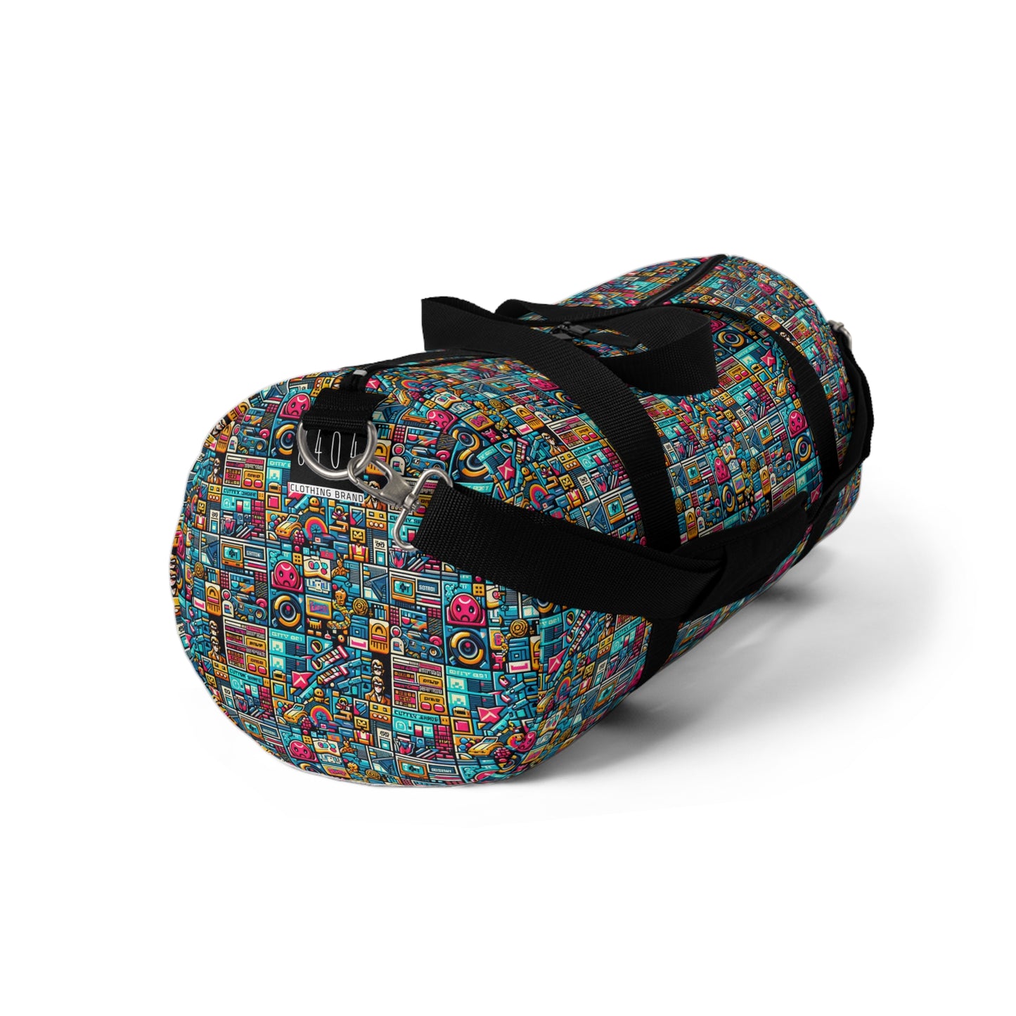 Digital Pop Culture Mashup Maximalist Pop Duffel Bag - 8404 Design-47